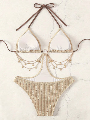 Sexy Lace-up Hollow-Out One-Piece Swimsuit
