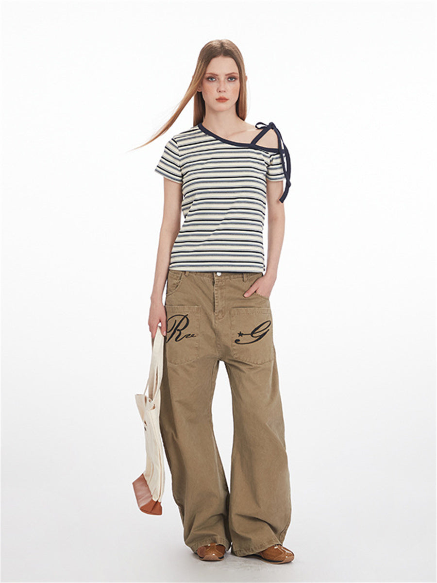 Liber Summer Women's Stripes Stripes/Plaid T-shirts