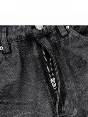 Niche Retro Coating Loose Wide-leg Micro Loudspeaker Mopping Jeans