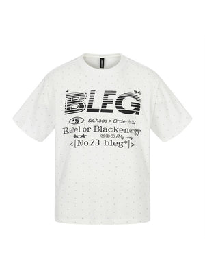 Full Print Polka Dots Letter T-shirts
