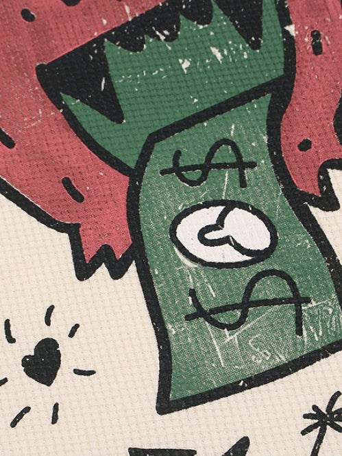 T-shirts imprimés Grimace Flame