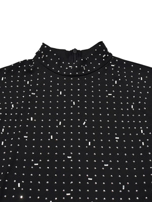 Strassbesetzte, figurbetonte und sexy, glänzende Party-Maxikleider