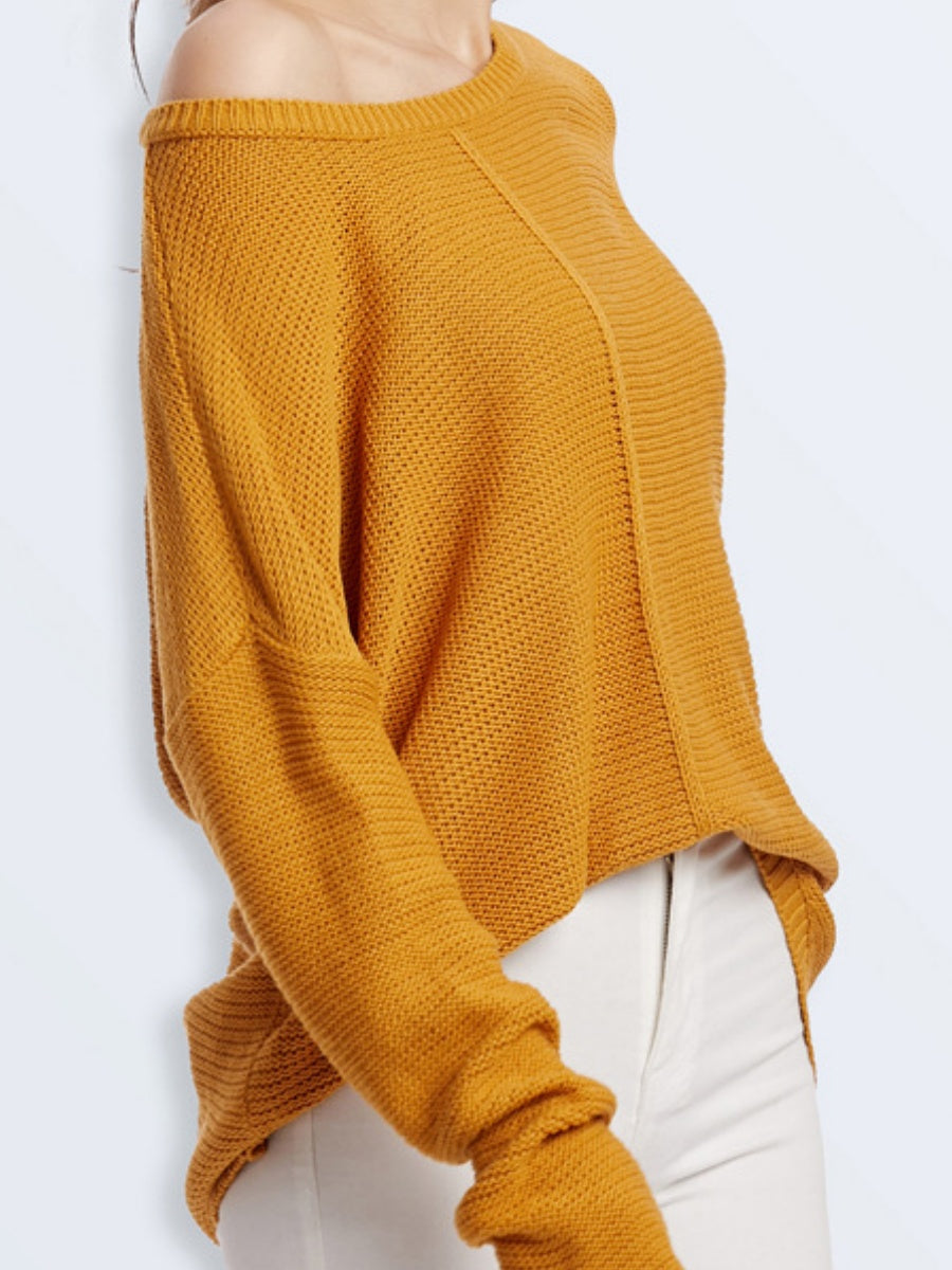 Liber Autumn women's patchwork raglan sleeve knitted pullover mesh see-through top