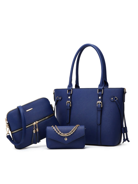 3-piece Tassel Chain Tote Bag Set
