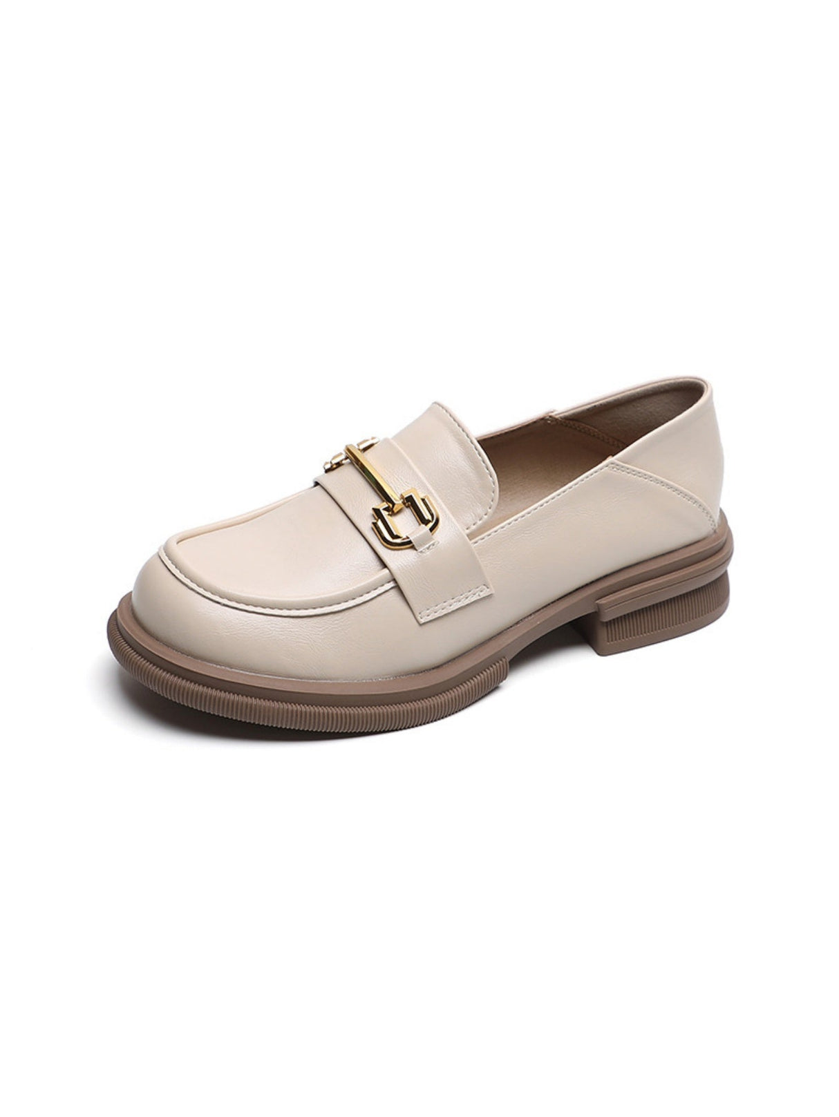 Liber Spring and Autumn Thick-soled Metal Buckle Women's Loafers