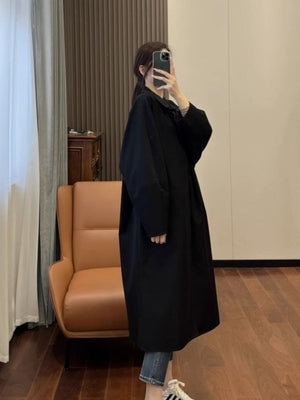Batwing Sleeves Long Trench Coats