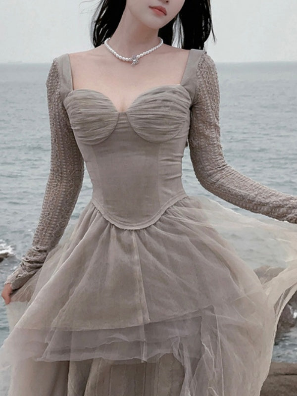 Little Swan Distressed Knit Dress