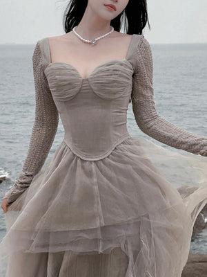 Little Swan Distressed Knit Dress