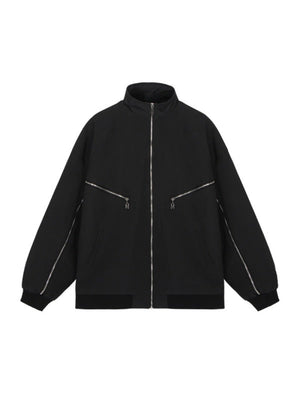 Liber Autumn Neutral wear Zipper decoration Letter Jackets