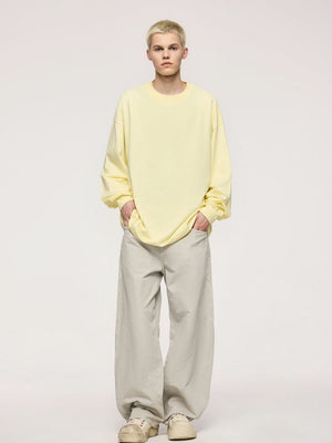 Liber Autumn Men's None Solid Color Cargo Trousers