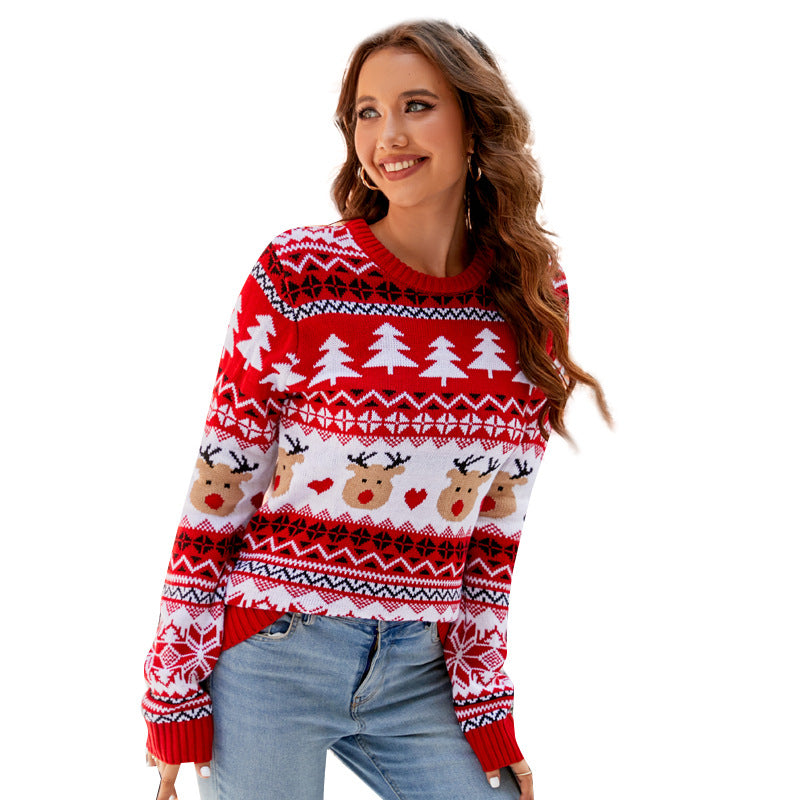 Christmas Jacquard Pullover Sweater