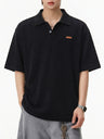 Vertical Strip Loose-fit Polo Shirt