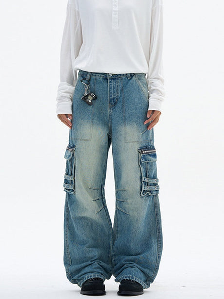 Multiple Pockets Cowboy Vibe Function Cargo Trousers