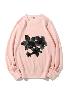 Flower Head Printed Sweatshirt
