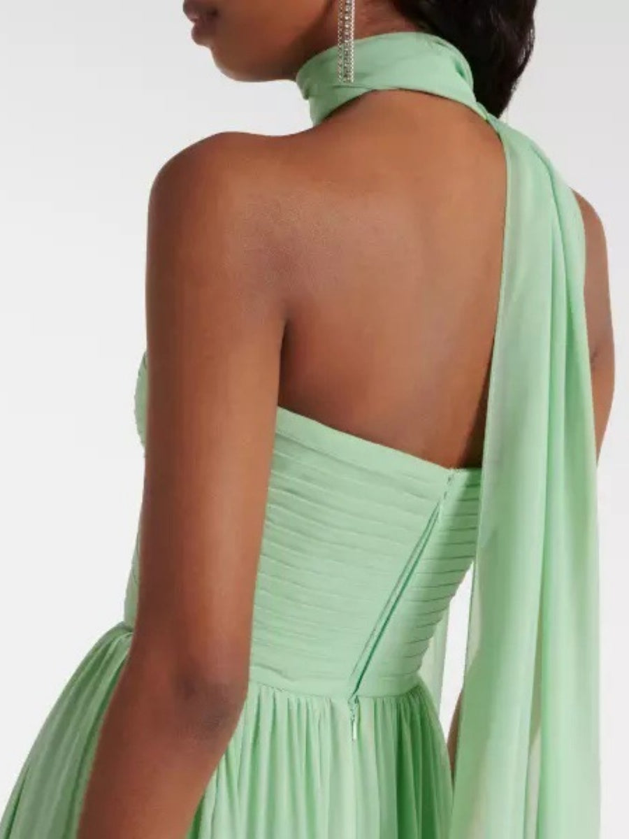 Liber Spring Women's Bandage Solid Color Tube top Maxi Dresses