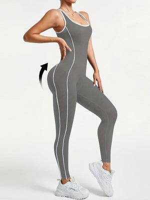 Color Matching Beautiful Back And Lifted Buttocks Exercise And Fitness Yoga Jumpsuits&Bodysuits