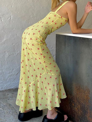 Floral Sweet Fishtail Maxi Dresses