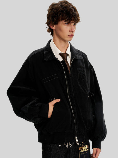 Retro Embroidery Old Loose Work Jacket