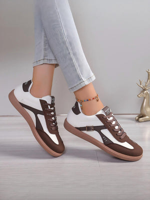 Retro Color-blocked German Training Shoes And Sneakers