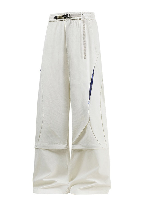 Loose-fit Segmentation Design Cargo Trousers