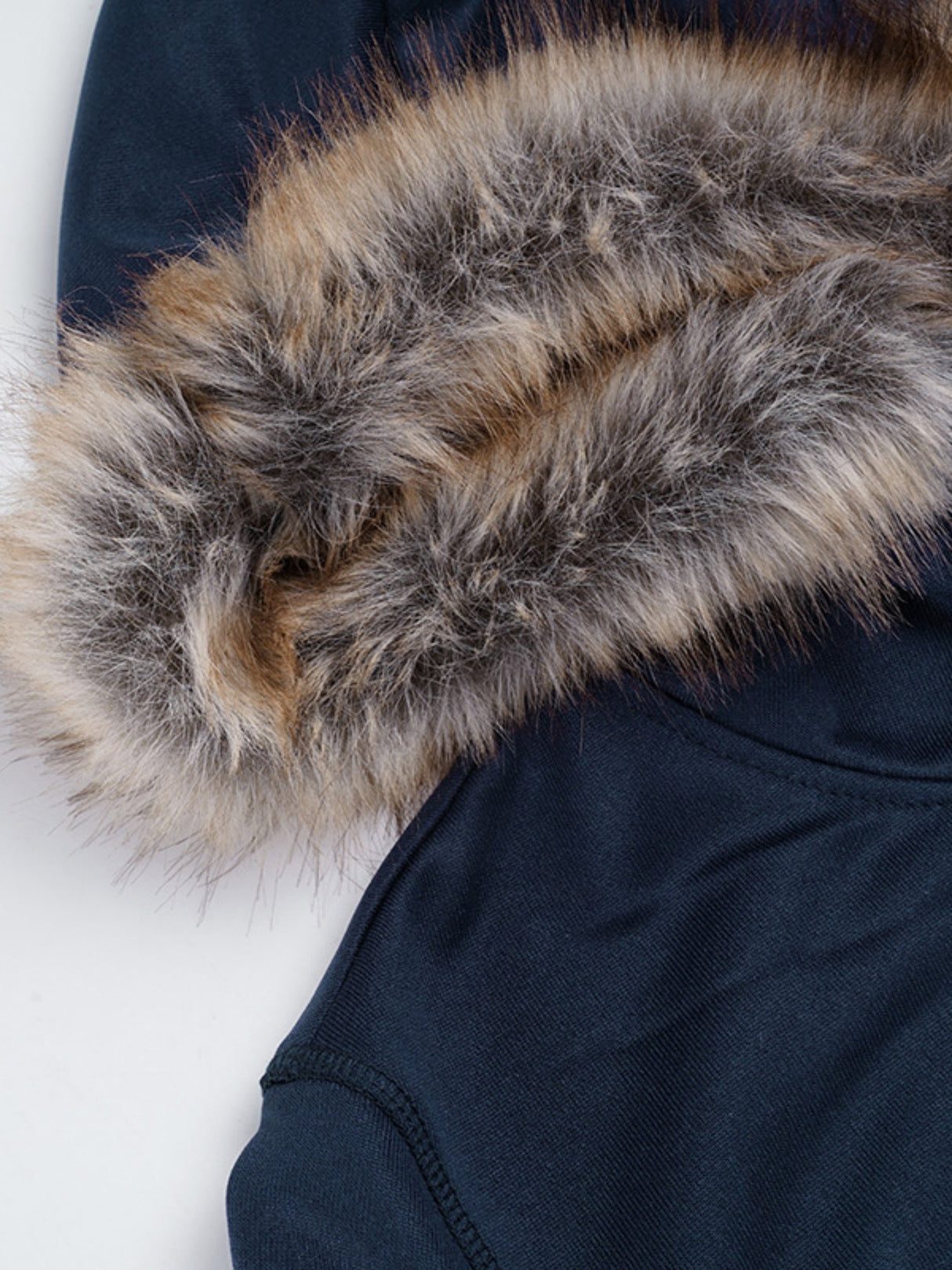 Plush Patchwork Hoodies Pocket Jackets