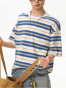 Color-blocked Stripes Loose-fit T-shirts