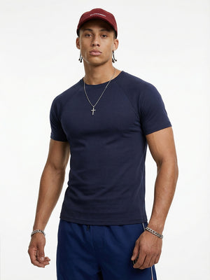 Stretch Tight Fit Navy Slim-fit T-shirts