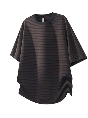Color-blocked Stripes Loose-fit T-shirts