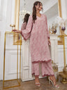 Printed Long Gown Wide-leg Pants Set 2-piece Sets