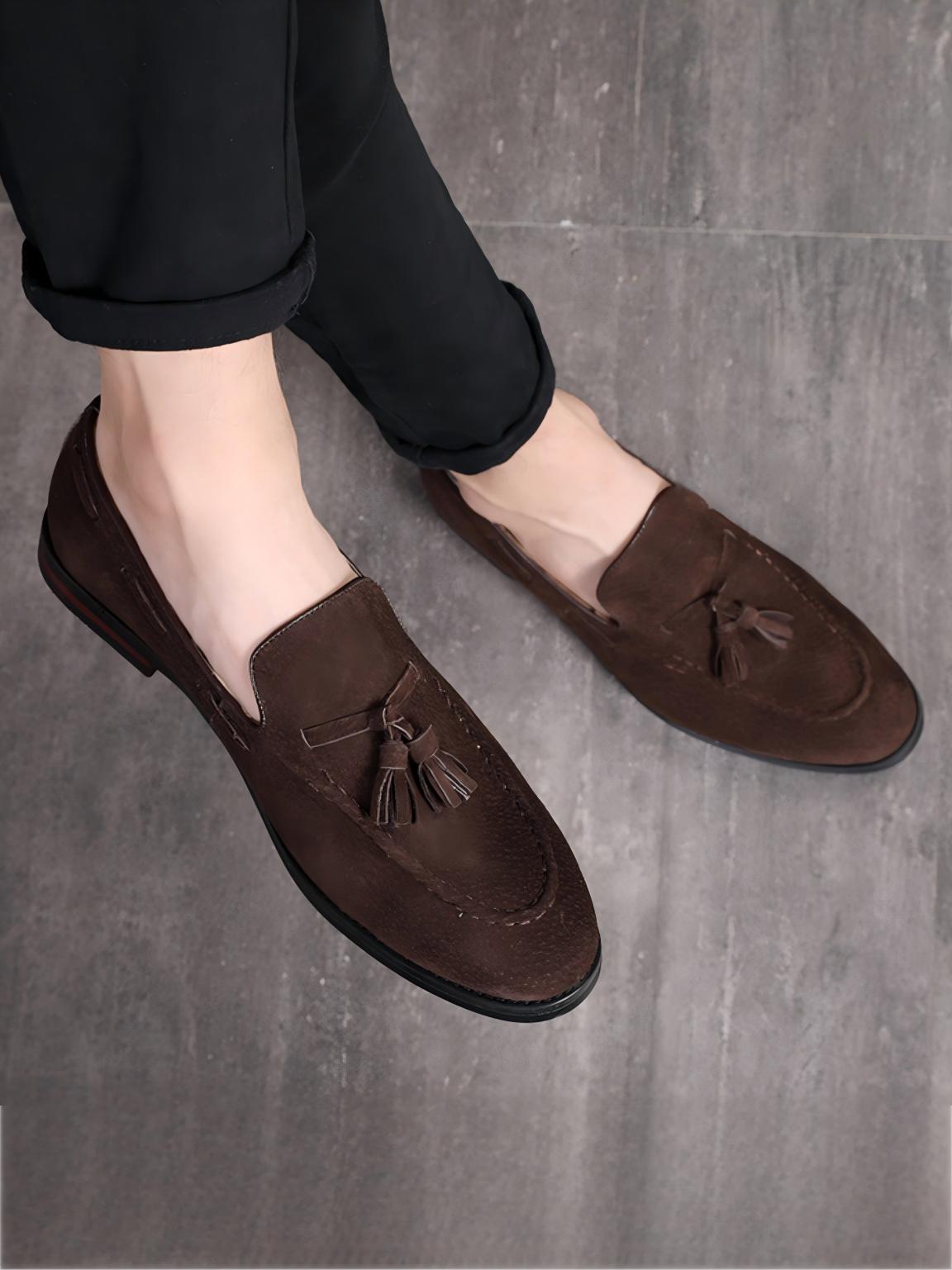 Suede Tassel Slip-on Loafers