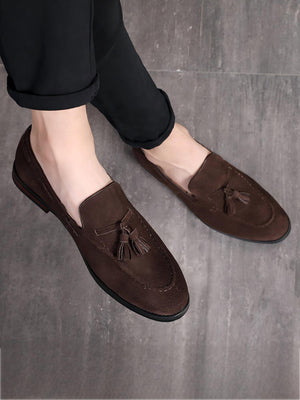 Suede Tassel Slip-on Loafers