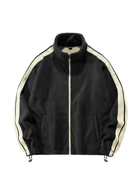 Double-sided Fleece Stand Collar Windproof Fleece Color Matching Thickening Jackets