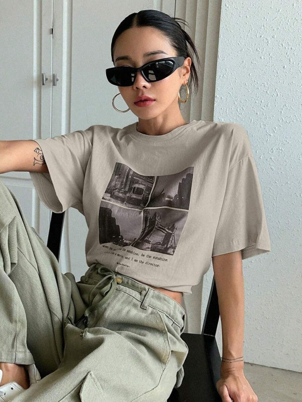 Printed Hand-painted T-shirt