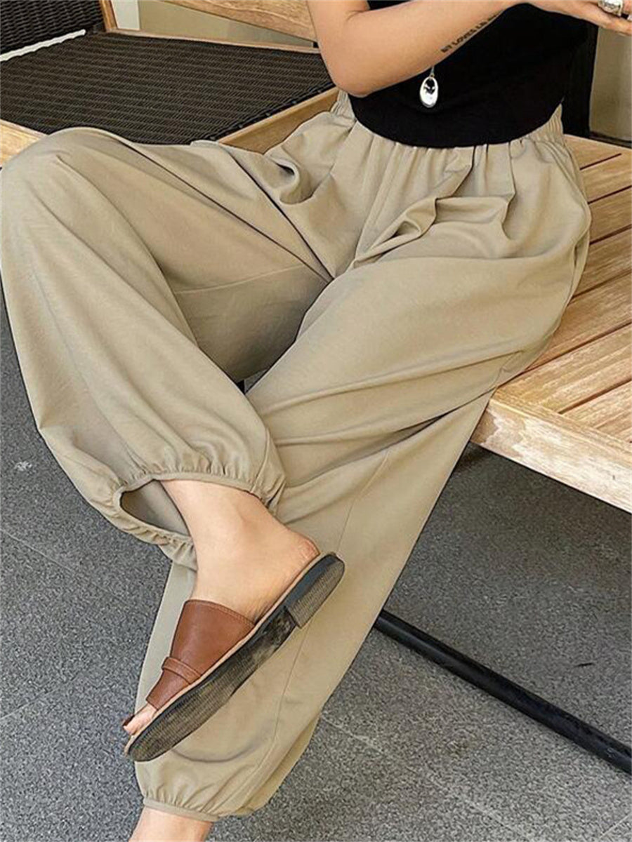 Liber Summer Women's Solid Color Pants