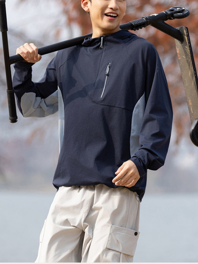 Color Matching Sunscreen Quick-drying Hooded T-shirts