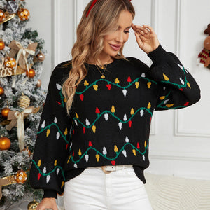 Christmas Colorful Set Loose Sweater