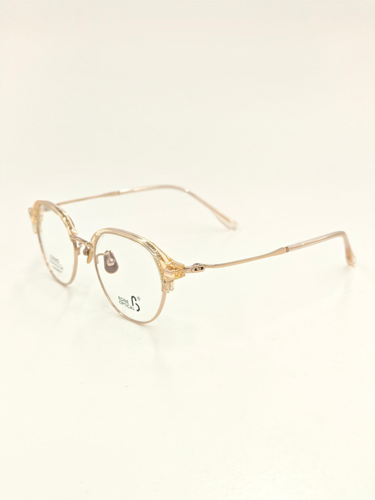 Gold-tone Clear Frame Eyeglasses