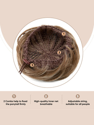 Pull-cord Bun Wig/hairpiece