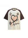 Valentinstagsgeschenk: Farbblock-T-Shirts mit Graffiti-Liebesmotiv