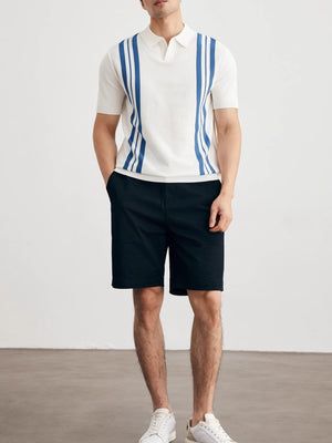 Vertical Stripe Old Money Style Polo Shirts