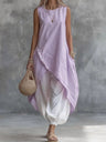 Sleeveless Loose-fitting Long Dress With Pockets