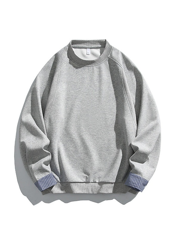 Pocket Color-blocked Loose-fit Sweatshirts&Hoodies