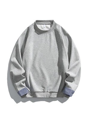 Pocket Color-blocked Loose-fit Sweatshirts&Hoodies