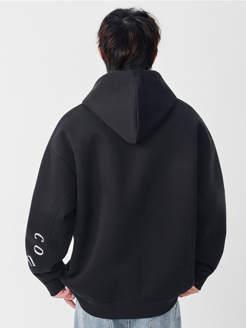 Letter Embroidery Hooded Sweatshirts&Hoodies