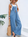 Solid Color Casual Pocket Jumpsuits