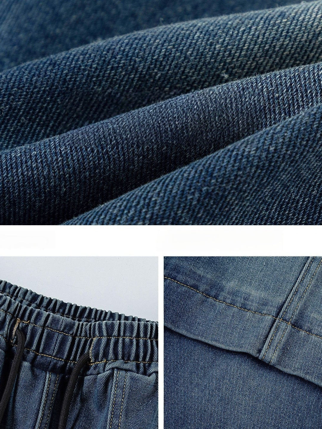 Retro Washed And Aged Split Straight Pants Jeans