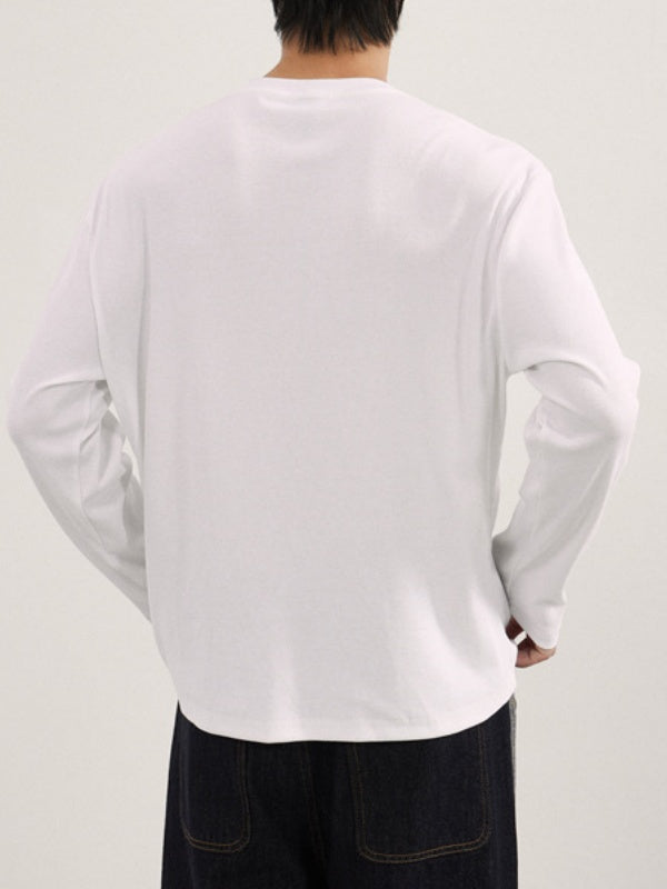 Retro Henry Collar Boxy T-shirts