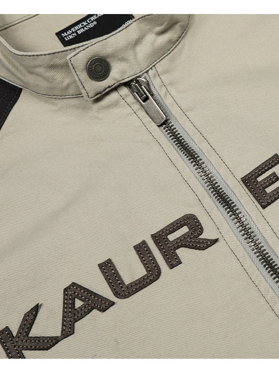 Retro Locomotive Short And Wide Boxy Loose Letter Jackets