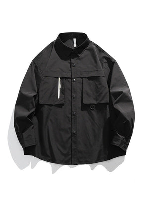 Water Proof Tooling Loose Lapel Long-sleeved Shirt