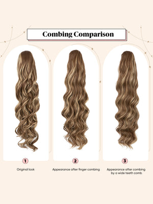 Water Ripple Drawstring Style High-temperature Synthetic Fiber Long Curly Hair